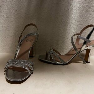 Dazzling Silver Strappy Heels